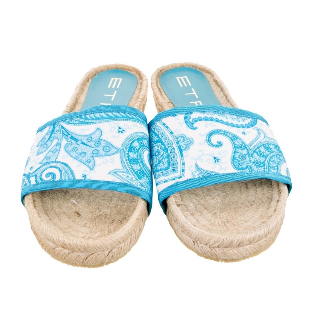 ETRO Straw Espadrilles